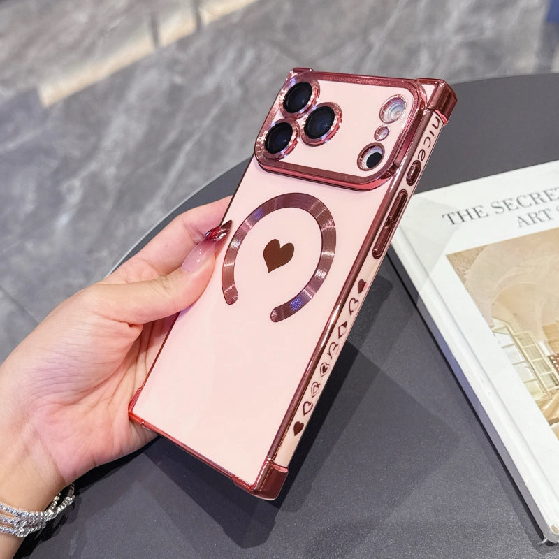 For iPhone 17 Series Heart Magnetic Case