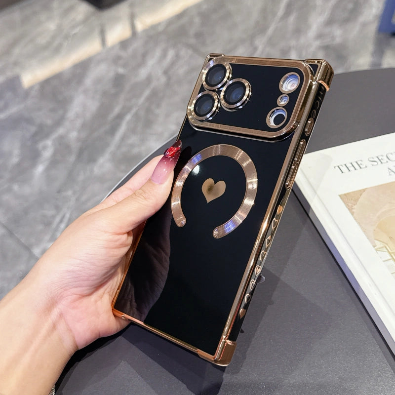 For iPhone 17 Series Heart Magnetic Case