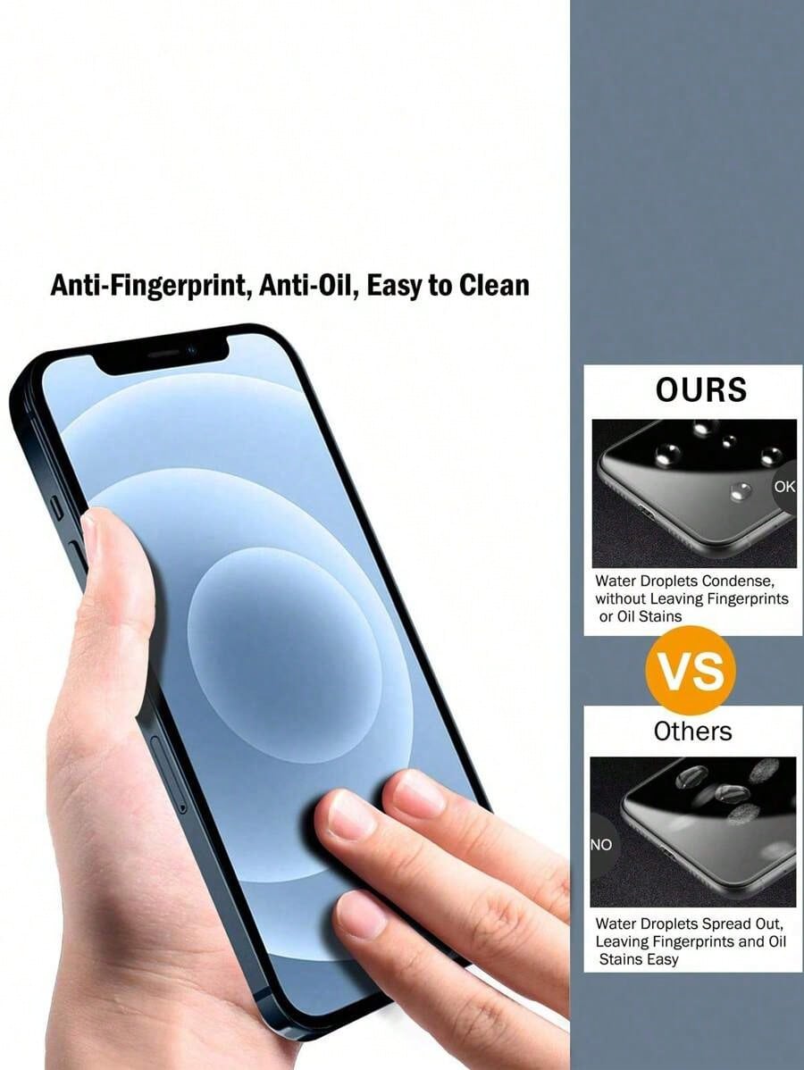 Lot de 3 protections d'écran + 2 protections d'objectif pour iPhone 17/16e/12 Pro Max 6,7 pouces, ultra-transparentes, dureté 9H, anti-rayures, installation facile - Compatibles avec les coques de téléphone