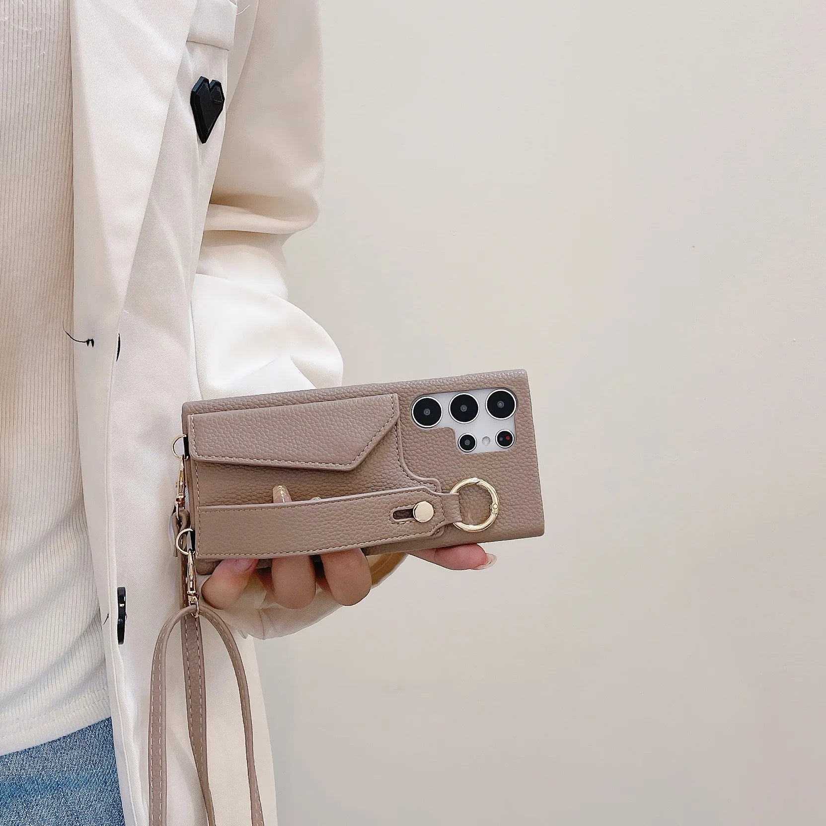 Crossbody Classic Leather Case for Galaxy