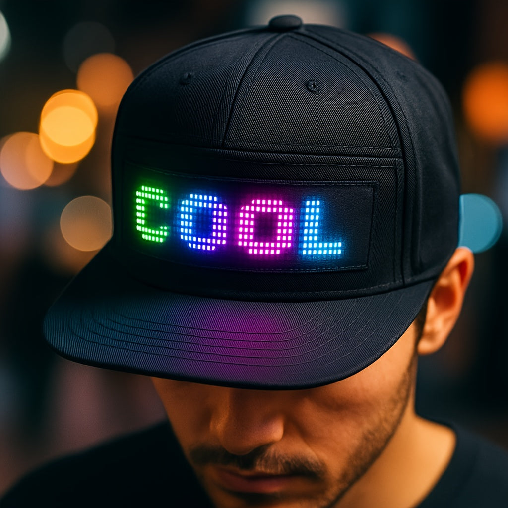 Chapeau LED programmable contrôlé par application 