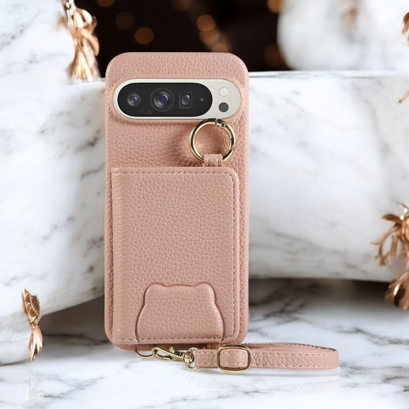 Elegance Crossbody Leather Wallet Case - Google