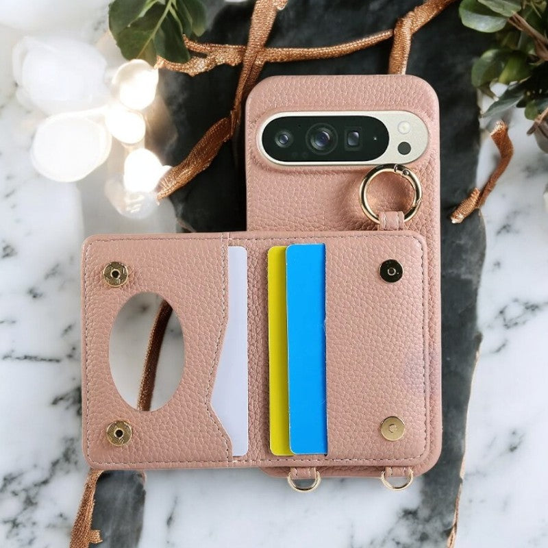 Elegance Crossbody Leather Wallet Case - Google