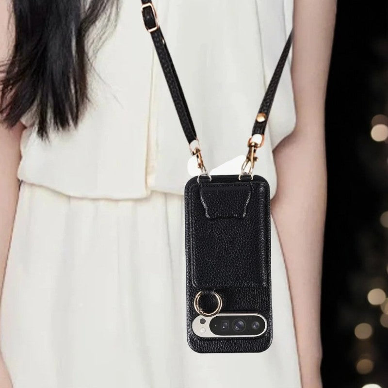 Elegance Crossbody Leather Wallet Case - Google