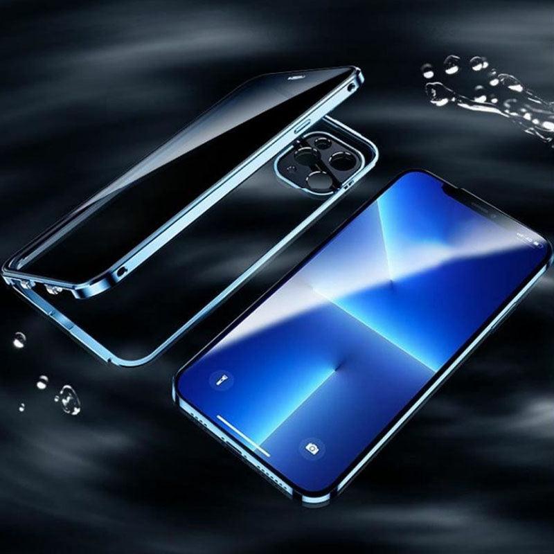 Anti-peeping metal full-coverage iPhone case