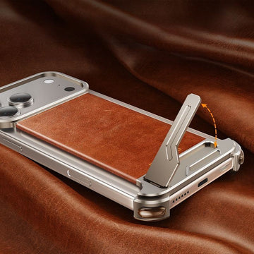Magnetic Leather Case With Hidden Stand For iPhone 17 Pro Max