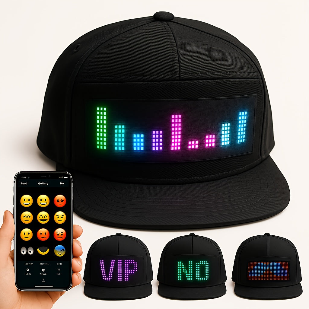 Chapeau LED programmable contrôlé par application 