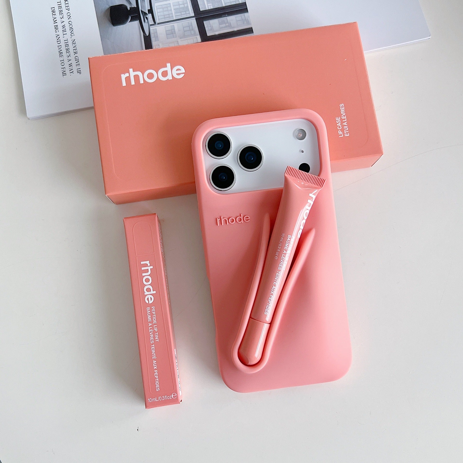 Gloss à lèvres créatif en silicone pour coque d'iPhone 