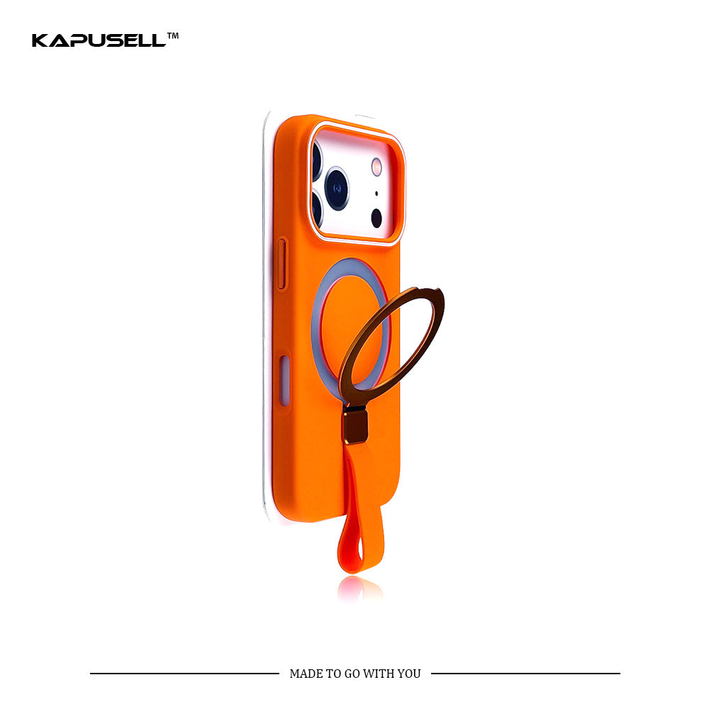 Coque mate personnalisée à graver soi-même pour iPhone 17-15 avec support et cordon 