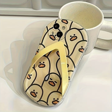 Hausschuhe mit Entenmuster für iPhone-Hülle 