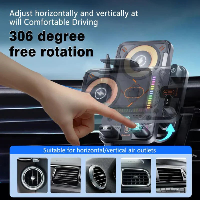 2026 Intelligente 2-in-1🚗 Auto-Handyhalterung📱 mit kabelloser Ladefunktion