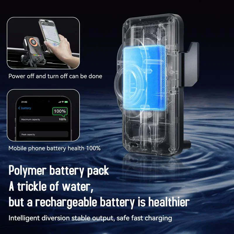 2026 Intelligente 2-in-1🚗 Auto-Handyhalterung📱 mit kabelloser Ladefunktion