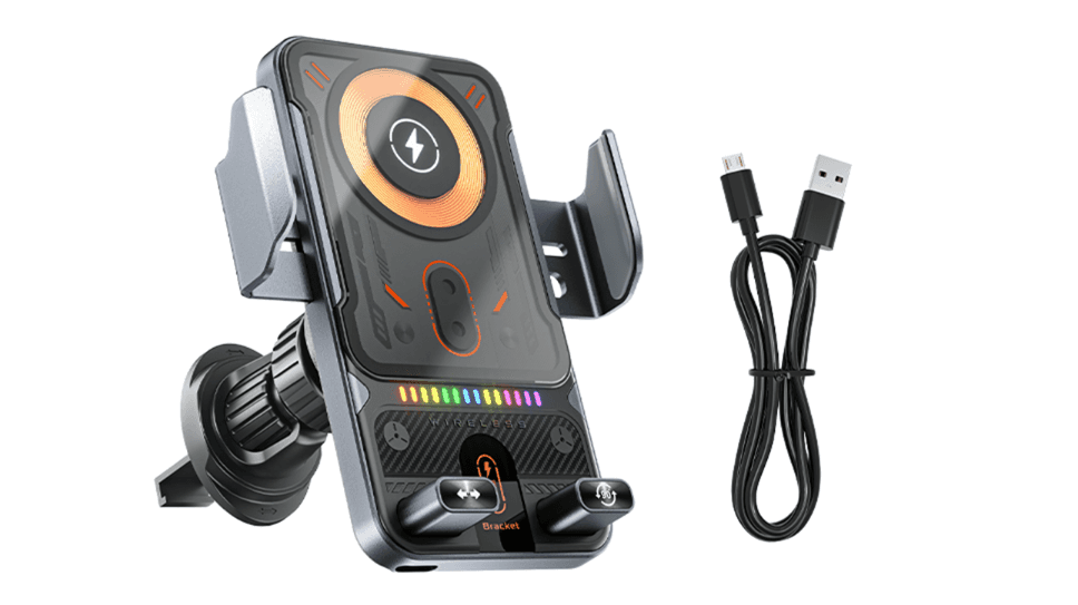 2026 Intelligente 2-in-1🚗 Auto-Handyhalterung📱 mit kabelloser Ladefunktion