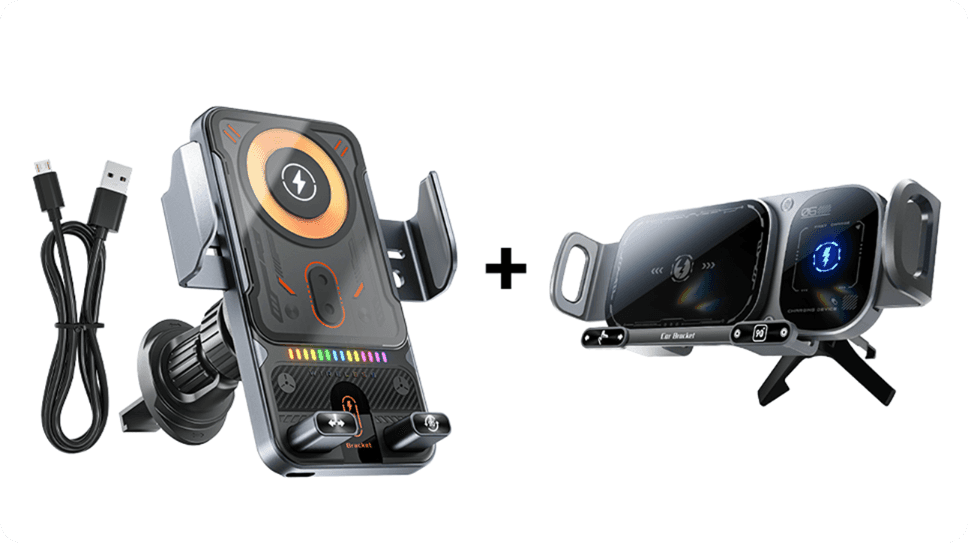 2026 Intelligente 2-in-1🚗 Auto-Handyhalterung📱 mit kabelloser Ladefunktion