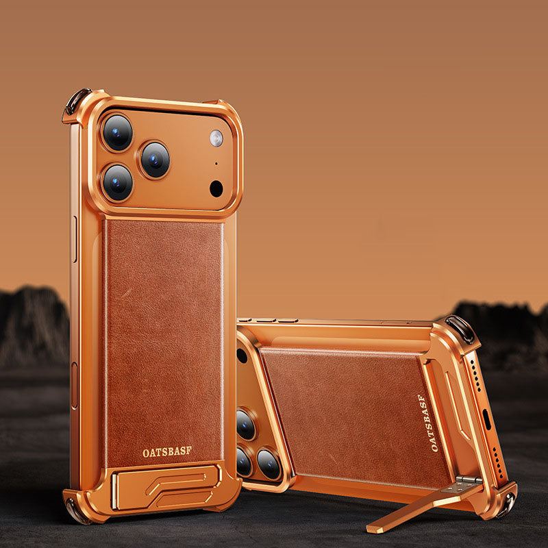 Magnetic Leather Case With Hidden Stand For iPhone 17 Pro Max