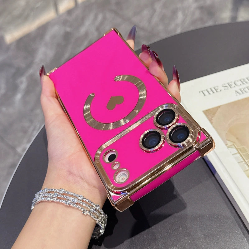 For iPhone 17 Series Heart Magnetic Case