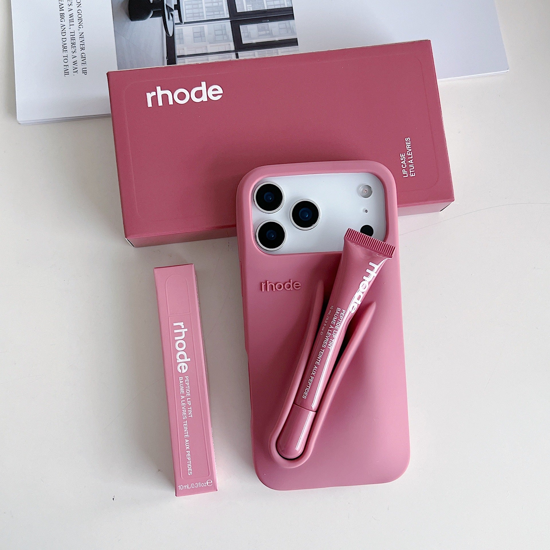 Gloss à lèvres créatif en silicone pour coque d'iPhone 