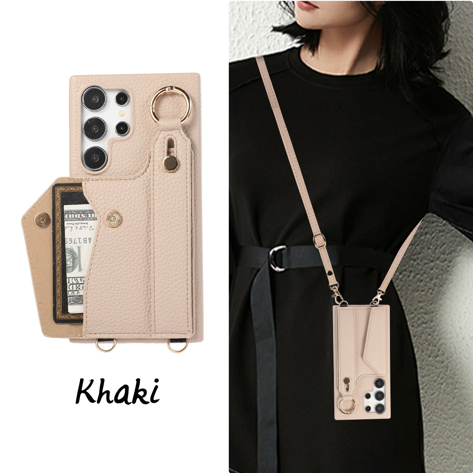 Crossbody Classic Leather Case for Galaxy