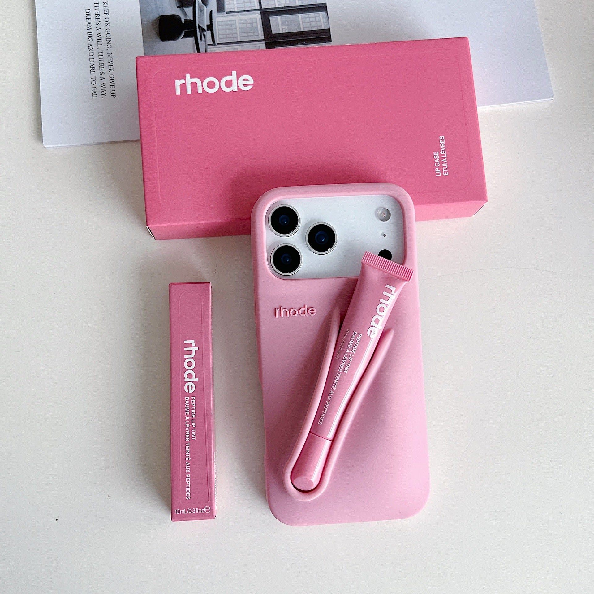 Gloss à lèvres créatif en silicone pour coque d'iPhone 