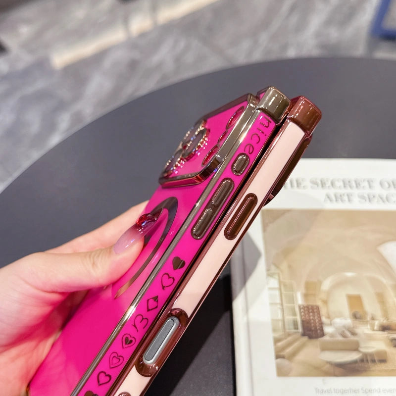 For iPhone 17 Series Heart Magnetic Case