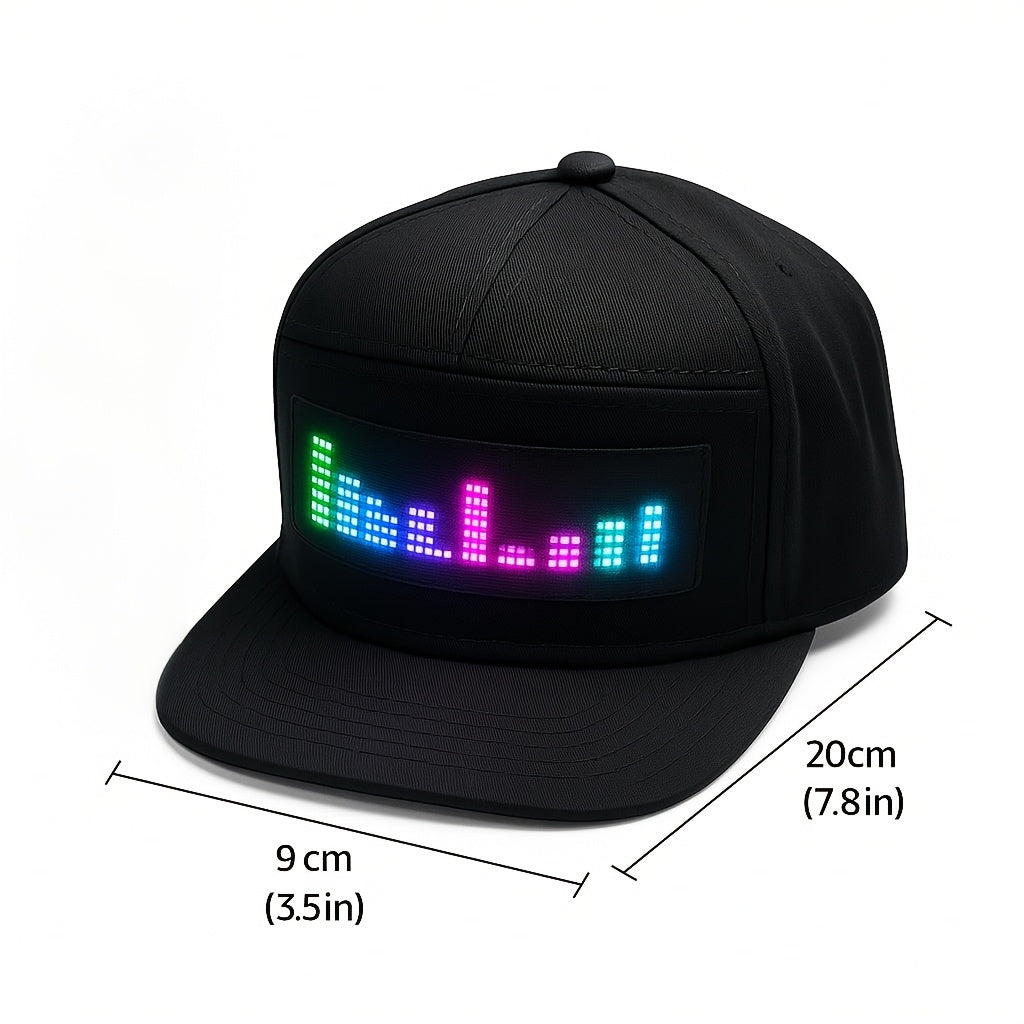 Chapeau LED programmable contrôlé par application 