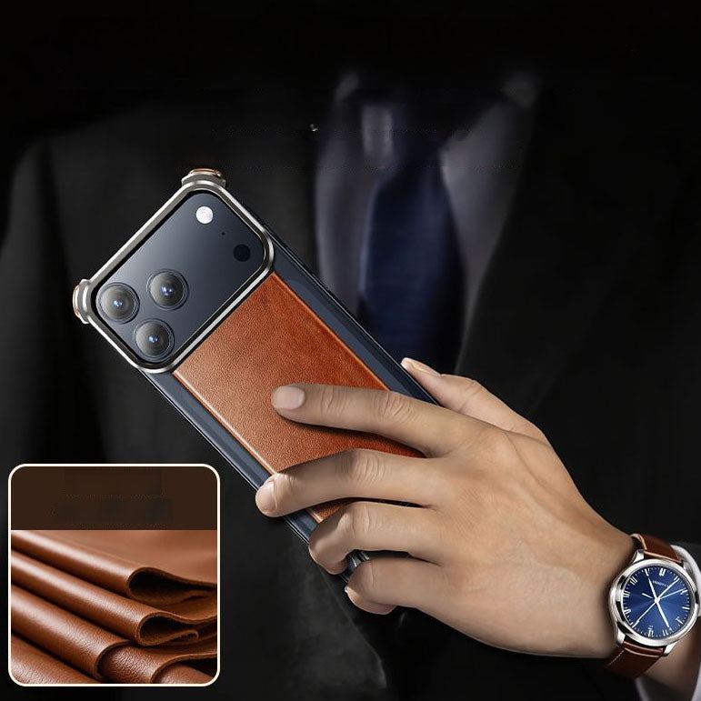 Magnetic Leather Case With Hidden Stand For iPhone 17 Pro Max