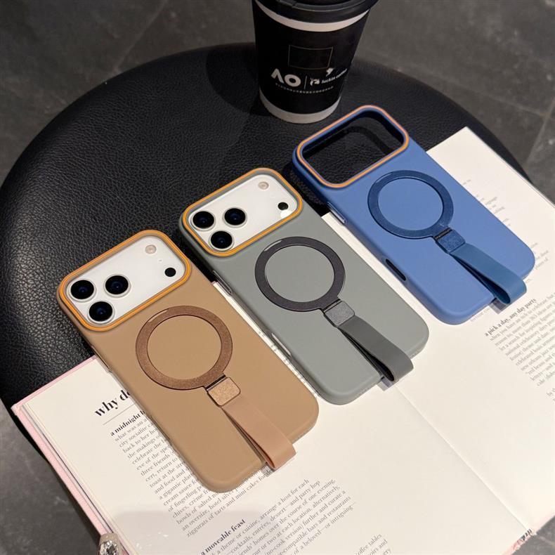 Coque mate personnalisée à graver soi-même pour iPhone 17-15 avec support et cordon 