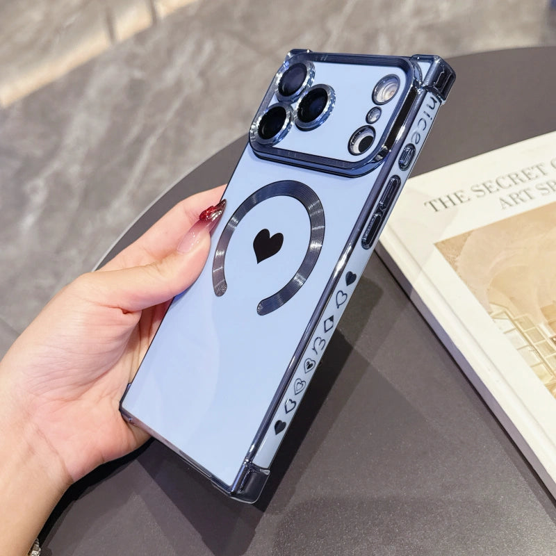 For iPhone 17 Series Heart Magnetic Case