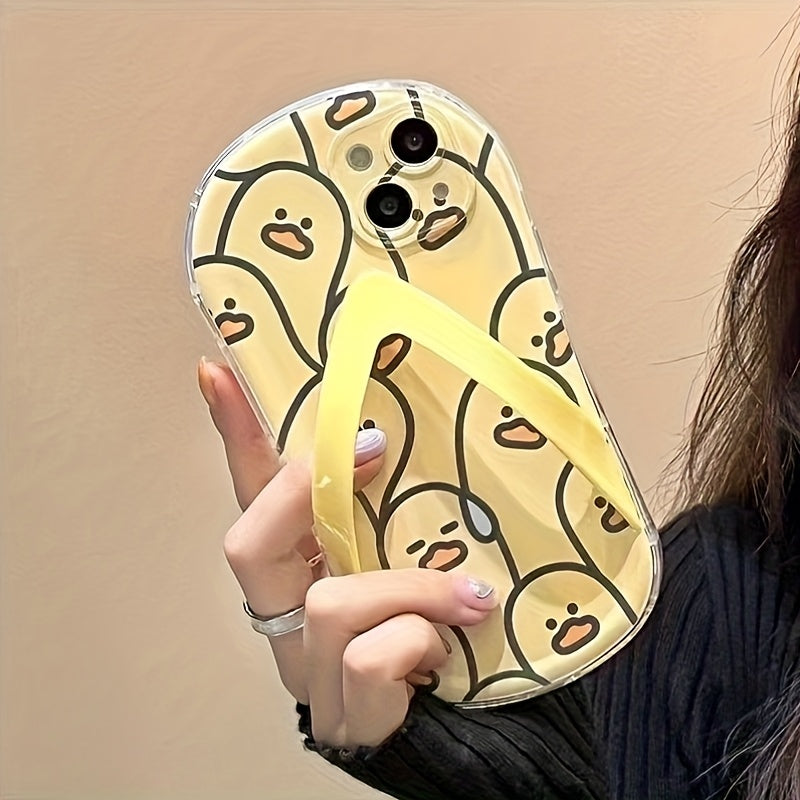 Hausschuhe mit Entenmuster für iPhone-Hülle 