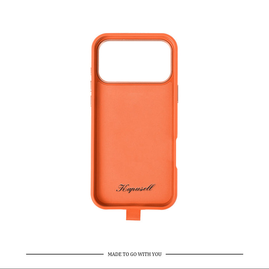 Étui porte-lanière en cuir pour iPhone 