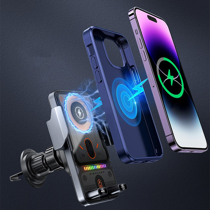 2026 Intelligente 2-in-1🚗 Auto-Handyhalterung📱 mit kabelloser Ladefunktion